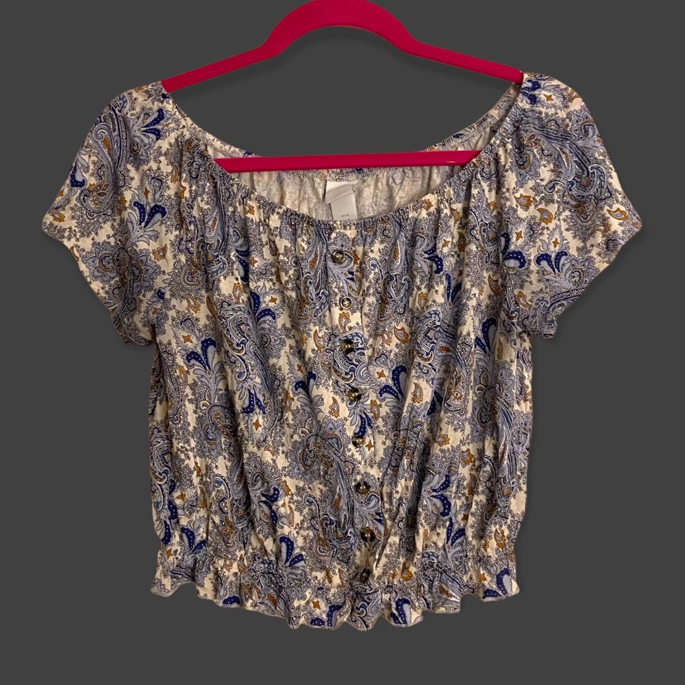 BOGO 🤑 - H&M PAISLEY CROPPED TOP